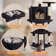 thumbnail image 4 of Yaheetech 42inch Cat Tree with Condo Basket Perch Platform, Black, 4 of 8