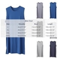 thumbnail image 3 of Kalauyu Men's Sleeveless Round Neck Nightshirt Loose Sleep Nightgown, Soft Loungewear Tank Nightgown with Side Slits, 3 of 6
