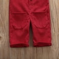 thumbnail image 4 of Qiylii Toddler Kids Corduroy Suspender Rompers Solid Button Color Down Overalls, 4 of 8