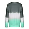 thumbnail image 3 of VSSSJ Womens Long Sleeve T Shirts Crewneck Sweatshirts Casual Loose Fit Basic Tunic Blouse Tie Dye Gradient Print Stretch Pullover Tops(Dark Gray,M), 3 of 6