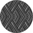 thumbnail image 1 of Ahgly Company Machine Washable Indoor Round Transitional Charcoal Black Area Rugs, 3' Round, 1 of 7