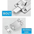 thumbnail image 3 of Door Bolts, 2 Pieces 4 Inch Stainless Steel Security Door Latches with Screws for All Types of Internal Doors, 3 of 5
