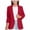 Red, variant on Girls Blazer Open Front Solid Color Slim Fit Long Sleeve Suit Jacket Casual School Uniform Jackets 3-14Y