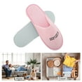 thumbnail image 4 of Unique Bargains 1 Pair Disposable Slippers Foldable English Print Hotel Slippers for Women Pink, 4 of 5