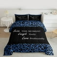 thumbnail image 2 of jejeloiu Chic Cheetah Pattern Bedding Comforter Set,Wildlife Animals Leopard Twin Comforter Sets,Black Deepblue Bedding Set For Kids,Ultra Soft Home Decor Reversible,2-Piece, 2 of 8