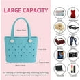thumbnail image 4 of ROVTIULI Waterproof Tote Bag for Women, Portable Washable Bag, Ideal for Beach, Pool, Travel, Sports, Groceries & Outdoor Activities, 4 of 7