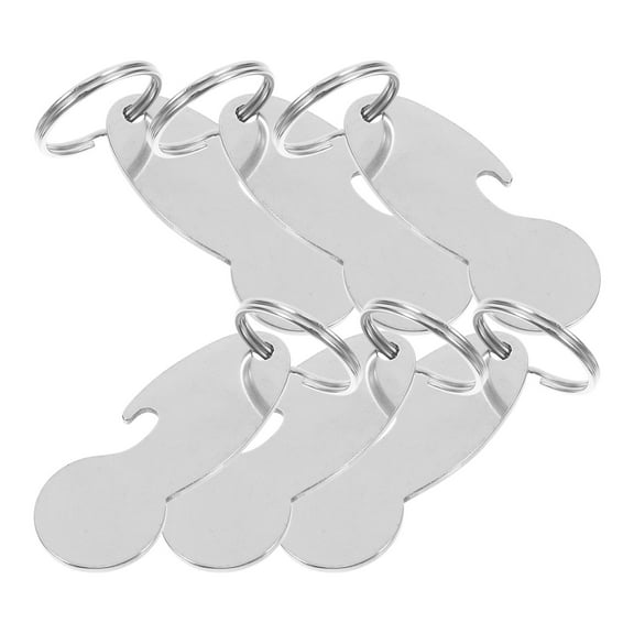 unbranded 6 Pcs Key Chain Wallet Tokens Token Keychain Shopping 5.50X2.20X0.10CM