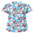 thumbnail image 2 of Hauts Style Infirmière à Imprimé Renne pour Femmes T-shirt de Noël, 2 of 5