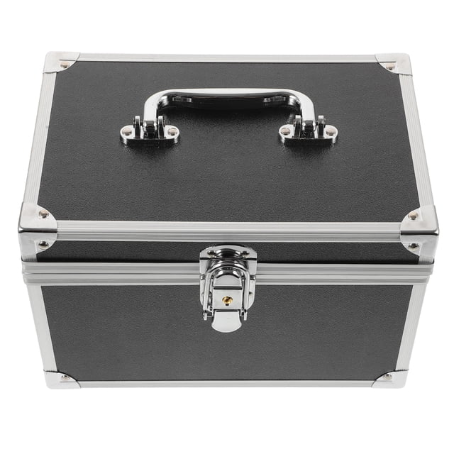 FELTECHELECTR Caja de herramientas de aleación de aluminio, caja de almacenamiento para taller, caja de almacenamiento de herramientas en capas