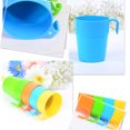 thumbnail image 4 of ziyahi 4pcs Color Random Candy Color Toothbrush Holder Bathroom Rinsing Wash Tooth Mug Plastic Coffee Cup, 4 of 9