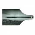 thumbnail image 1 of Black and White Cutting Board, Idyllic Sunrise at the Beach Rippled Seashore Dramatic View Image, Tempered Glass Cutting and Serving Board, Wine Bottle Shape, Black White Grey, by Ambesonne, 1 of 1