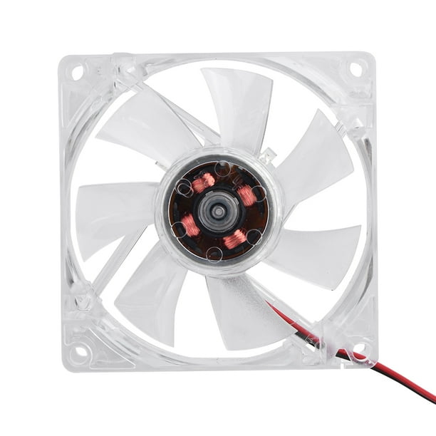 Luz LED 80 Mm 12 V 4 Pines Ventilador de Refrigeración de Caja de PC Silencioso Flujo de Aire de hasta 46 CFM 11 DB-A Silencioso Efecto Visual Especial Material ABS