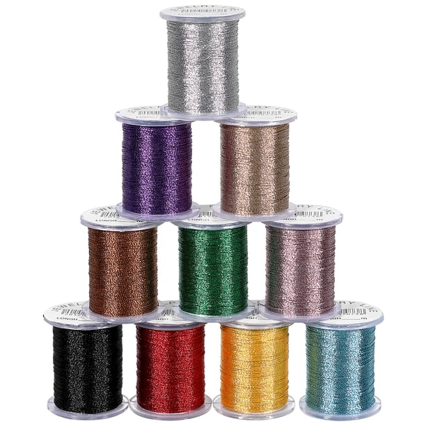 BRIGHTFUFU 10 piezas de algodón colorido, nailon, nudo chino, hilo de coser, alambre de joyería, manualidades, alambre para abalorios, anudado, hilo de coser, suministros de macramé, 0,3mm