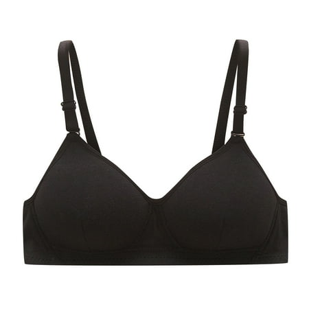 

Zuwimk Bras For Women Plus Size Women s Cloud Super Soft Smooth Invisible Look Wireless Lightly Lined Comfort Bra Black 32/70