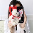 thumbnail image 4 of Tarise Plush Christmas Cover Case for Samsung Galaxy Z Fold 3 5G, Cute Fuzzy Fluffy Plush Winter Warm Case for Girls Women Kids, Shockproof Protective Case Cover for Samsung Z Fold 3 7.6", Red+White, 4 of 15