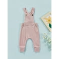 thumbnail image 2 of Franhais Girls Buttons Decor Jumpsuit, Plain Bodysuit, Wide Shoulder Straps One-Piece Clothes, 2 of 9