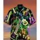 thumbnail image 3 of Camisas hawaianas divertidas de verano para hombres, blusas estampadas con música y guitarra, ropa de moda informal, blusas de rock and roll con cuello grande, 3 of 5