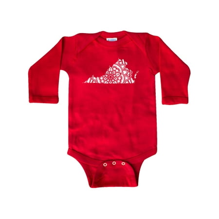 

Inktastic Virginia Silhouette Mandala Gift Baby Boy or Baby Girl Long Sleeve Bodysuit