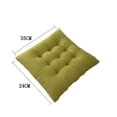 thumbnail image 2 of Juego de 4 cojines de asiento 40x40x3cm con correas para interior y exterior con sello Oeko Tex verde manzana, 2 of 7