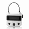 thumbnail image 1 of Smart Time Lock, Max 99 Hours Timing Lock with LCD Display Multi-Function Electronic Travel Timer(White Square)_Perfect Gift, 1 of 5