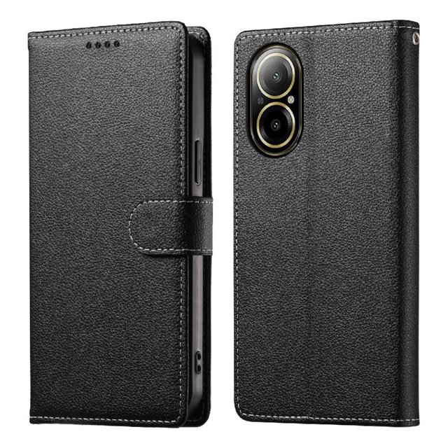 Case for FOXDOCK Realme C67 4G Wallet Case – Premium Leather, 3 Card Slots, Shockproof Protection