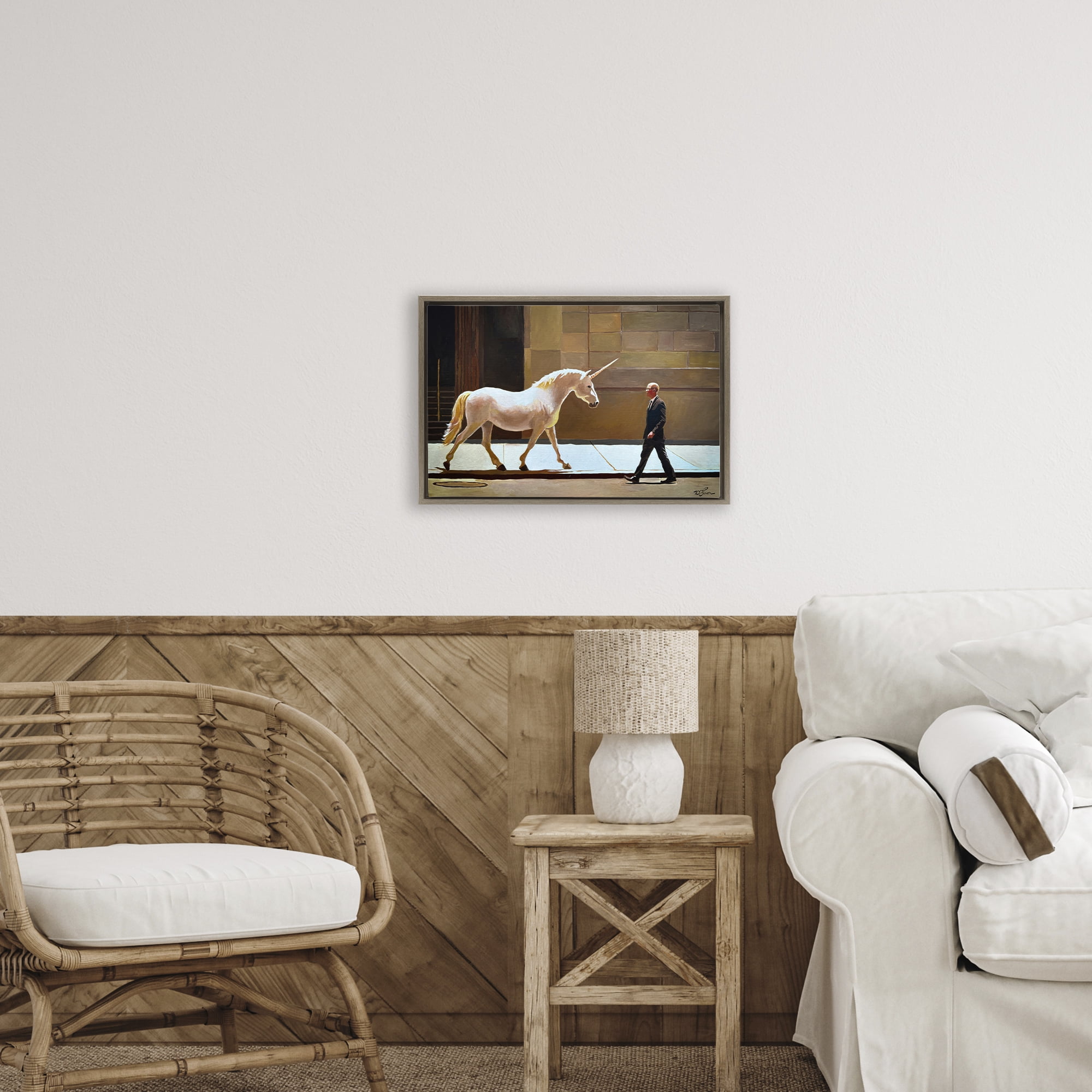 The Exception Proves The Rule Brown Framed Floater Canvas Wall Art, design by Keith Thomson