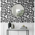 thumbnail image 5 of NextWall Black Graphic Maze Peel and Stick Wallpaper, 5 of 8