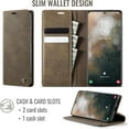 thumbnail image 3 of Funda tipo cartera para Samsung Galaxy S21 Plus, de piel, con tarjetero, función atril, cierre magnético y bloqueo RFID de TPU a prueba de golpes, compatible con S21 Plus, 3 of 8