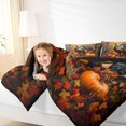 thumbnail image 3 of Manfei Funny Cartoon Turkey Full Size Comforter Sets,Thanksgiving Themed Bedding Comforter Set,Black Reversible,3pcs,1 Comforter and 2 Pillowcases, 3 of 7