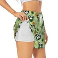 thumbnail image 2 of Haiem Cute Panda Bear In Greenery Forest Women's 2 in 1 Running Shorts - Lightweight Athletic Workout Gym Yoga Breathable Sports Shorts Liner with Phone Pockets-X-Large, 2 of 9