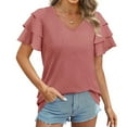 thumbnail image 7 of Scyoekwg Womens Summer Tops Short Sleeve Going Out Tops Ladies Blouses Dressy Casual Womens Summer Fashion Cute T Shirts Loose Trendy, 7 of 7