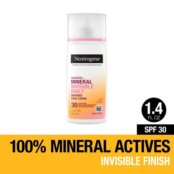 Neutrogena Invisible Daily Defense Mineral Face Liquid, 1.4 fl. oz