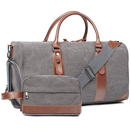 canvas and leather weekender