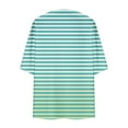 thumbnail image 4 of AherBiu Womens Cardigans Lightweight 3/4 Sleeve Striped Open Front Cardigans Fall Trendy Casual Outerwear, 4 of 5