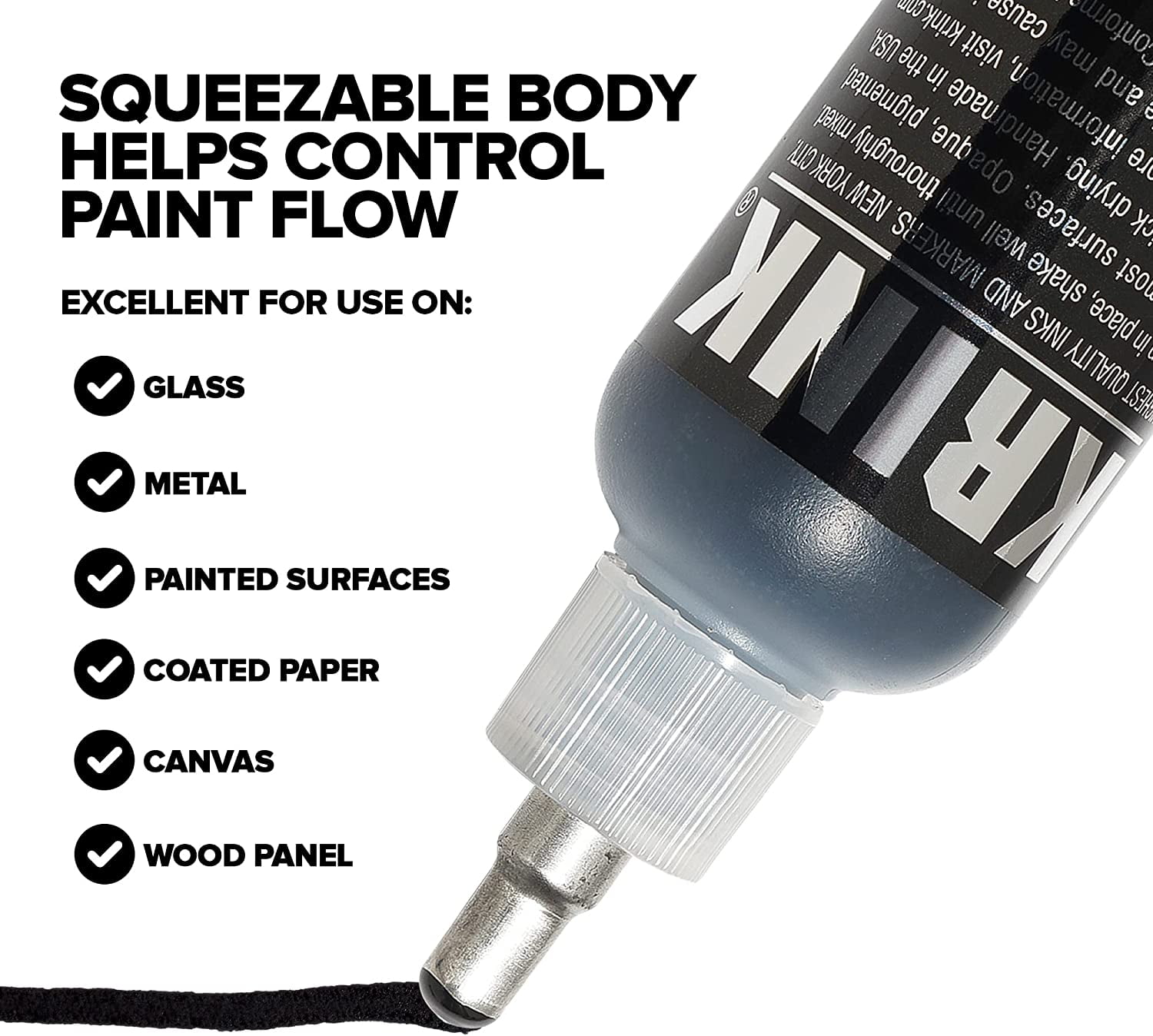 Krink K-66 Steel Tip Paint Marker, Black