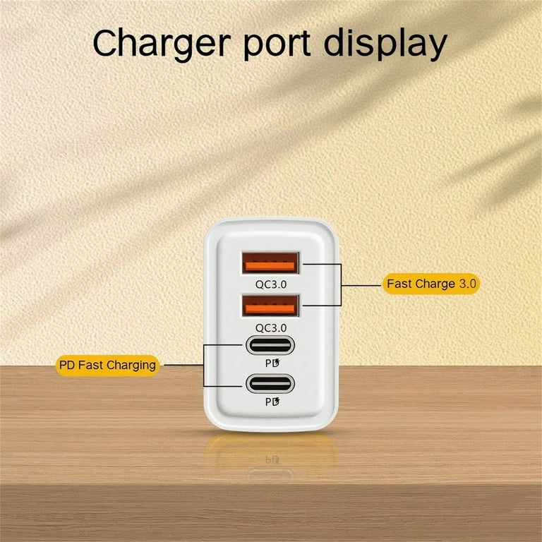 Magix Cargador De 4 Puertos De 140W, GAN PD Power Delivery, 3X USB-C Y 1x USB-A, Para MacBook Pro, DELL XPS, IPhone 15/14/13/12 Series, IPad, Galaxy S23 Ultra, Switch Y Más (EUR