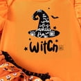 thumbnail image 3 of enyan Baby Girl First Halloween 3Pcs Outfit 0-18M Infant Romper Dress Bow Tutu Skirt with Headband Newborn Halloween Clothes（Orange,1-3 Months）, 3 of 7