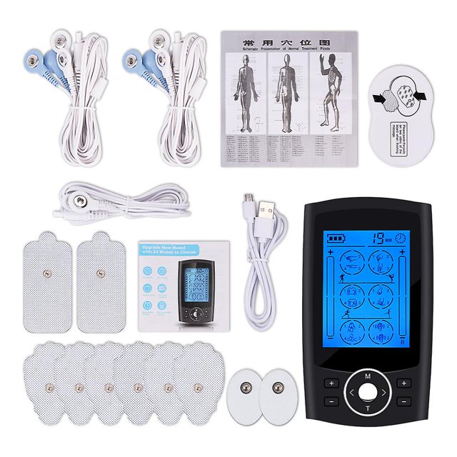 24 modos Tens eléctricos Relax Estimulador muscular Ems Acupuntura Masaje corporal Terapia digital Máquina de adelgazamiento Electroestimulador kaili Sencillez