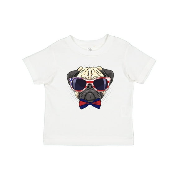 Inktastic Pug Dog July 4th Patriotic Sunglasses Boys or Girls Baby T-Shirt