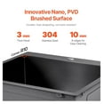 thumbnail image 3 of 25 inch Kitchen Sink, Stainless Steel Workstation Sink, Drop-In Single Bowl, Nano Black Finish, 304 Steel, for RV/Prep/Bar Kitchen, 3 of 6