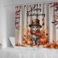 thumbnail image 4 of Happy Thanksgiving British Shorthair Welcome Thankful Fall Autumn Pumpkin Shower Curtain Cat Lover Kitten Owner Gifts Waterproof Bathroom Bathtub Curtain - 02021, 4 of 5