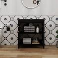 thumbnail image 2 of FULLWATT 30 Inches Traditional Bathroom Vanity in Black Finish, Single Bathroom Vanity with Top and 2-Door Cabinet, 2 of 11