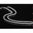 thumbnail image 5 of Elegant Statement Necklace Long Chain Platinum Necklace Silver Chain for Men, 5 of 5