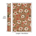 thumbnail image 3 of Christmas Gift Wrapping Paper Roll, 17 Inch x 118 Inch Brown Wrapping Paper for Gifting Christmas Winter Holiday Party Supplies, Flowers & Berries (S), 3 of 8
