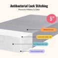 thumbnail image 4 of Dream On Me 2 in 1 Little Lullaby Crib and Toddler Mattress, Silver Honeycomb, 4 of 7