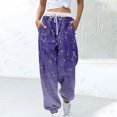 thumbnail image 2 of Birdeem Women Fashion Color Blocked Printed Drawstring Pants, 2 of 5