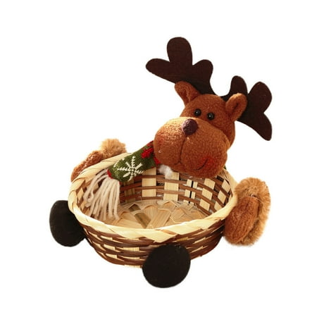Christmas Basket Clipart matoen Christmas Candy Storage Basket Decoration Santa Claus Storage Basket Gift B ()