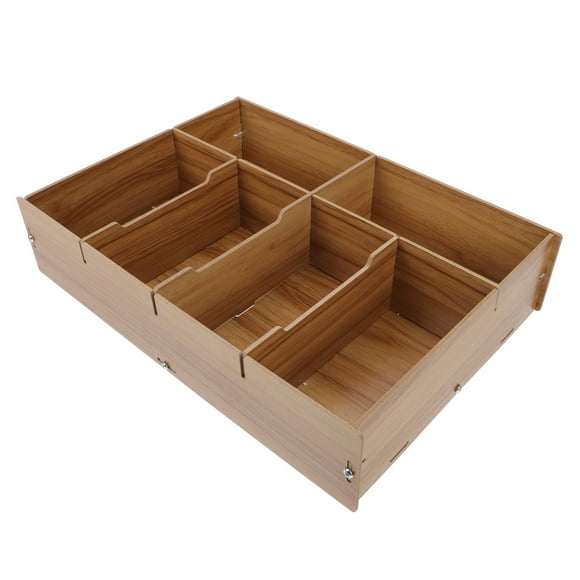 Tenedor de almacenamiento de múltiples rejillas de madera Caja de retención de efectivo Supermercado Cambiar contenedor