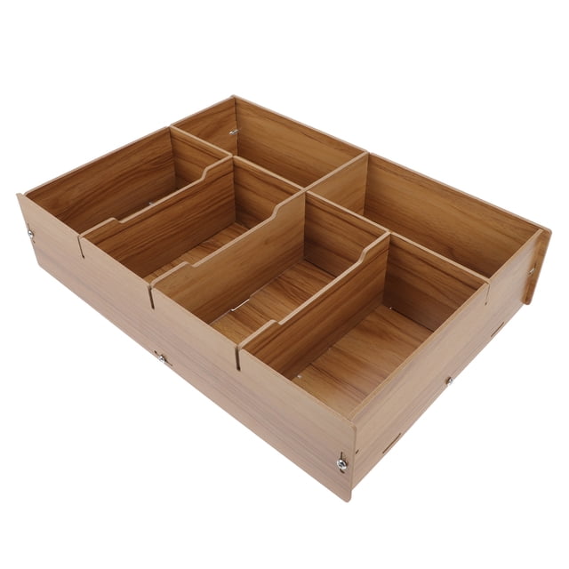 MasteelfCA Boîte de Rangement en Bois à Multiples Compartiments pour Espèces, Boîte de Rangement, Contenant pour Monnaie de Supermarché