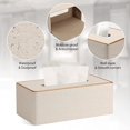 thumbnail image 4 of Funda para caja de pañuelos TUNC Caja de pañuelos de cuero PU rectangular Sencillez, 4 of 5